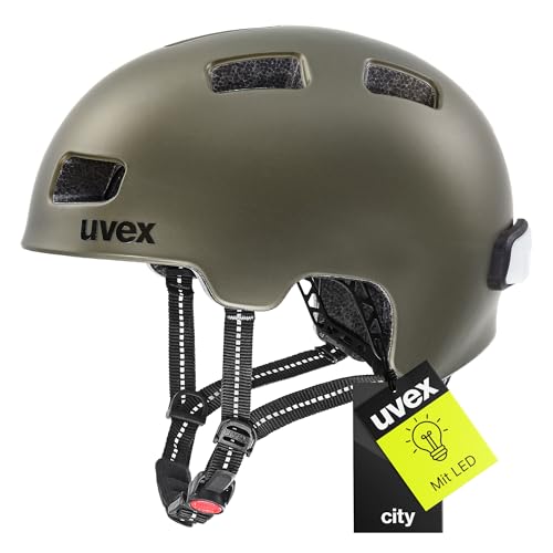 uvex City 4 - Leichter Fahrradhelm für Damen und Herren - individuelle Größenanpassung - inkl. LED-Licht - Green Smoke matt - 55-58 cm uvex City 4 - Leichter Fahrradhelm für Damen und Herren - individuelle Größenanpassung - inkl. LED-Licht - Green Smoke matt - 55-58 cm von Uvex