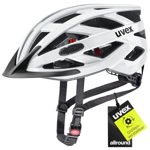 uvex i-vo 3D - Leichter Fahrradhelm für Damen und Herren - individuelle Größenanpassung - erweiterbar mit LED-Licht - White - 52-57 cm uvex i-vo 3D - Leichter Fahrradhelm für Damen und Herren - individuelle Größenanpassung - erweiterbar mit LED-Licht - White - 52-57 cm von Uvex