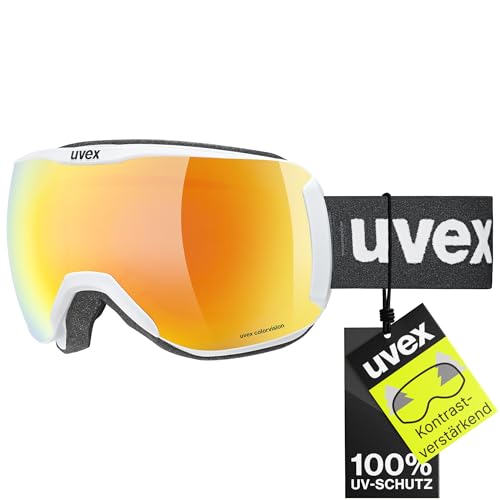 Uvex downhill 2100 CV - Skibrille für Damen und Herren - konstraststeigernd - verzerrungs- & beschlagfrei - white matt/orange-green - one size Uvex downhill 2100 CV - Skibrille für Damen und Herren - konstraststeigernd - verzerrungs- & beschlagfrei - white matt/orange-green - one size von Uvex