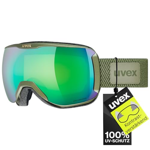 uvex downhill 2100 CV planet - Skibrille für Damen und Herren - aus nachhaltigen Materialien - konstraststeigernd - croco matt/green-green - one size uvex downhill 2100 CV planet - Skibrille für Damen und Herren - aus nachhaltigen Materialien - konstraststeigernd - croco matt/green-green - one size von Uvex