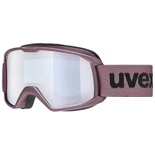 uvex elemnt FM - Skibrille für Damen und Herren - vergrößertes, beschlagfreies Sichtfeld - zugfreie Rahmenbelüftung - antique rose matt/silver-blue - one size von Uvex