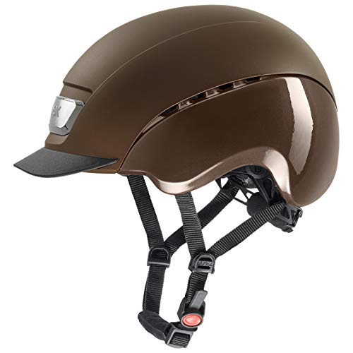 uvex elexxion pro - robuster Reithelm für Damen und Herren - individuelle Größenanpassung - optimale Belüftung - brown matt-brown shiny - 54-55 cm von Uvex