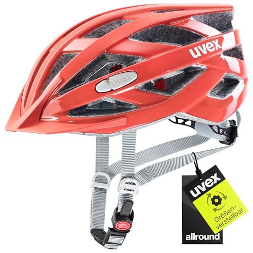 uvex i-vo 3D - Leichter Allround-Helm für Damen und Herren - individuelle Größenanpassung - erweiterbar mit LED-Licht - Grapefruit - 56-60 cm uvex i-vo 3D - Leichter Allround-Helm für Damen und Herren - individuelle Größenanpassung - erweiterbar mit LED-Licht - Grapefruit - 56-60 cm von Uvex