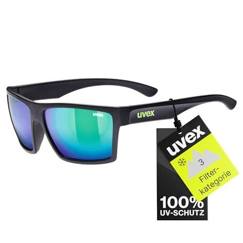 uvex LGL 29 - Sonnenbrille für Damen und Herren - verspiegelt - Filterkategorie 3 - black matt/green - one size uvex LGL 29 - Sonnenbrille für Damen und Herren - verspiegelt - Filterkategorie 3 - black matt/green - one size von Uvex