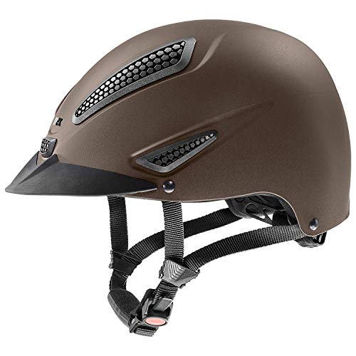 uvex perfexxion II - robuster Reithelm für Damen und Herren - individuelle Größenanpassung - optimale Belüftung - brown matt - 52-55 cm von Uvex