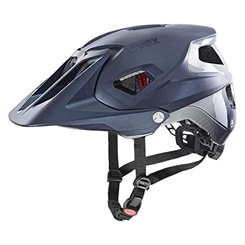 uvex quatro integrale Tocsen - extrem leichter MTB-Helm für Damen und Herren - inkl. Tocsen-Sturzsensor - verstellbarer Schirm - deep space sand matt - 52-57 cm von Uvex