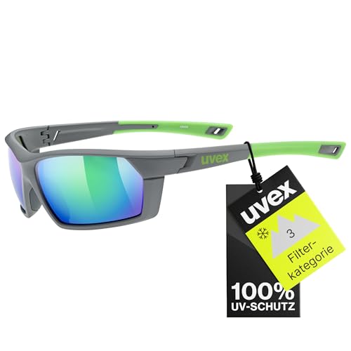 uvex sportstyle 225 - Sportbrille für Damen und Herren - verspiegelt - druckfreier Sitz & perfekter Halt - grey/green - one size uvex sportstyle 225 - Sportbrille für Damen und Herren - verspiegelt - druckfreier Sitz & perfekter Halt - grey/green - one size von Uvex