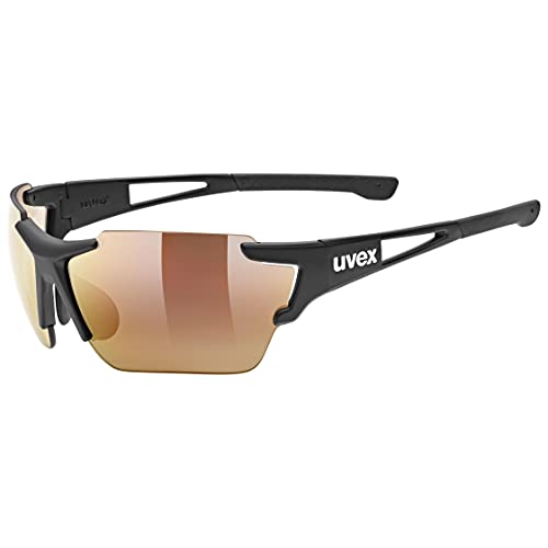 uvex sportstyle 803 race CV V - Sportbrille für Damen und Herren - konstraststeigernd & verspiegelt - selbsttönend - black matt/red - one size von Uvex