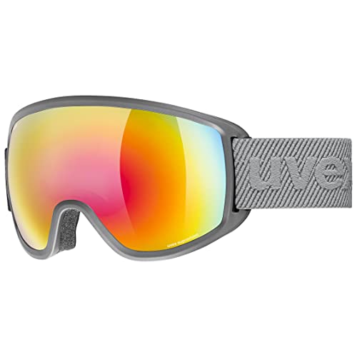 uvex Unisex – Erwachsene, topic FM sphere Skibrille, grey/rainbow-rose, one size von Uvex