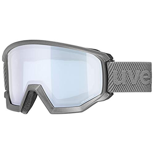 uvex athletic FM - Skibrille für Damen und Herren - Filterkategorie 2 - beschlagfrei - rhino matt/silver-blue - one size von Uvex
