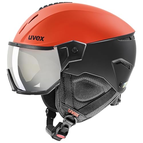 uvex instinct visor - Skihelm für Damen und Herren - mit Visier - individuelle Größenanpassung - fierce red - black matt - 59-61 cm uvex instinct visor - Skihelm für Damen und Herren - mit Visier - individuelle Größenanpassung - fierce red - black matt - 59-61 cm von uvex