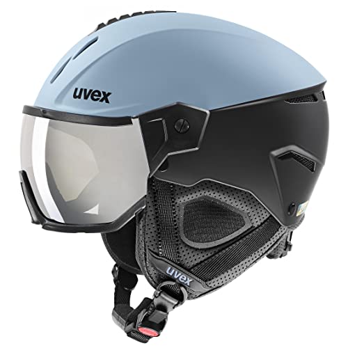 uvex Instinct Visor - robuster Skihelm für Damen und Herren - mit Visier - optimierte Belüftung - Glacier - Black matt - 60-62 cm uvex Instinct Visor - robuster Skihelm für Damen und Herren - mit Visier - optimierte Belüftung - Glacier - Black matt - 60-62 cm von Uvex