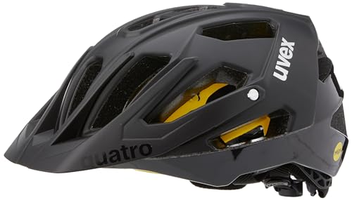 uvex quatro cc MIPS - sicherer MTB-Helm für Damen und Herren - MIPS-Sysytem - individuelle Größenanpassung - all black - 52-57 cm von Uvex