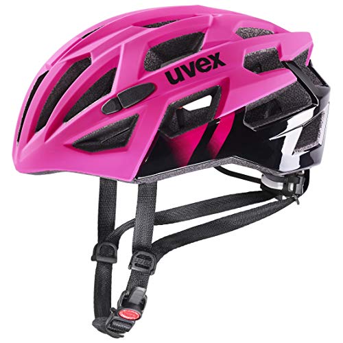 uvex race 7 - sicherer Performance-Helm für Damen und Herren - individuelle Größenanpassung - extra Aufprall-Schutz - rubin - black - 56-61 cm von Uvex