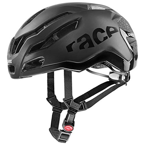 uvex race 9 - extrem leichter Performance-Helm für Damen und Herren - aerodynamisch optimierte Belüftung - optimierte Belüftung - all black matt - 53-57 cm uvex race 9 - extrem leichter Performance-Helm für Damen und Herren - aerodynamisch optimierte Belüftung - optimierte Belüftung - all black matt - 53-57 cm von Uvex