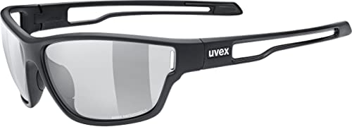 uvex sportstyle 806 V - Outdoorbrille für Damen und Herren - selbsttönend - beschlagfrei - black matt/smoke - one size von Uvex