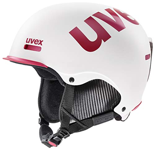 uvex hlmt 50 - robuster Skihelm für Damen und Herren - individuelle Größenanpassung - optimierte Belüftung - white-pink matt - 52-55 cm von Uvex