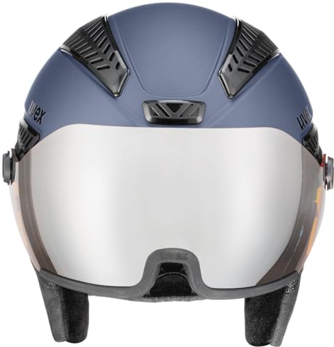 uvex hlmt 600 visor - robuster Skihelm für Damen und Herren - individuelle Größenanpassung - mit Visier - blue matt - 55-57 cm uvex hlmt 600 visor - robuster Skihelm für Damen und Herren - individuelle Größenanpassung - mit Visier - blue matt - 55-57 cm von Uvex