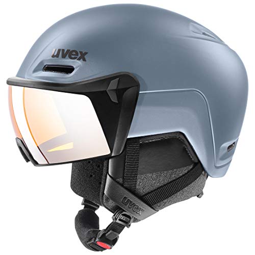 uvex hlmt 700 visor - sicherer Skihelm für Damen und Herren - individuelle Größenanpassung - mit Visier - strato matt - 52-55 cm von Uvex