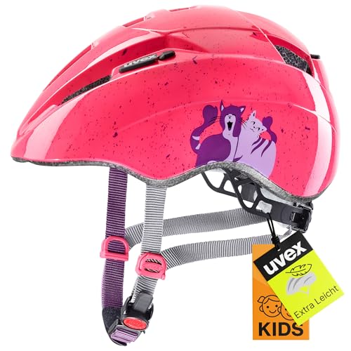 uvex Kid 2 - Leichter Fahrradhelm für Kinder - individuelle Größenanpassung - erweiterbar mit LED-Licht - Cats - 46-52 cm uvex Kid 2 - Leichter Fahrradhelm für Kinder - individuelle Größenanpassung - erweiterbar mit LED-Licht - Cats - 46-52 cm von Uvex