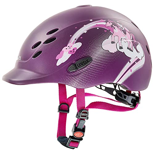 uvex onyxx - leichter Reithelm für Kinder - individuelle Größenanpassung - optimale Belüftung - princess berry matt - 49-54 cm uvex onyxx - leichter Reithelm für Kinder - individuelle Größenanpassung - optimale Belüftung - princess berry matt - 49-54 cm von Uvex