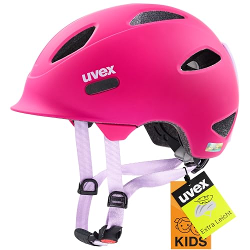 uvex oyo - leichter Fahrradhelm für Kinder - individuelle Größenanpassung - erweiterbar mit LED-Licht - berry - purple matt - 50-54 cm von Uvex