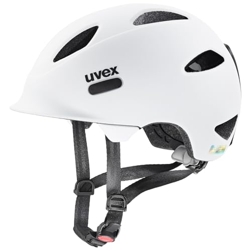 uvex oyo - leichter Fahrradhelm für Kinder - individuelle Größenanpassung - erweiterbar mit LED-Licht - white - black matt - 50-54 cm uvex oyo - leichter Fahrradhelm für Kinder - individuelle Größenanpassung - erweiterbar mit LED-Licht - white - black matt - 50-54 cm von Uvex