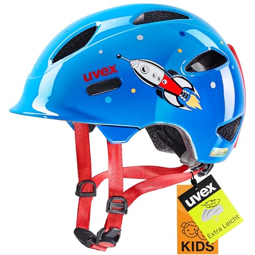 uvex oyo style - leichter Fahrradhelm für Kinder - individuelle Größenanpassung - erweiterbar mit LED-Licht - blue rocket - 45-50 cm uvex oyo style - leichter Fahrradhelm für Kinder - individuelle Größenanpassung - erweiterbar mit LED-Licht - blue rocket - 45-50 cm von Uvex