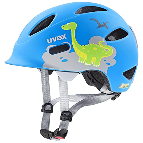 uvex oyo style - leichter Fahrradhelm für Kinder - individuelle Größenanpassung - erweiterbar mit LED-Licht - dino blue matt - 45-50 cm von Uvex