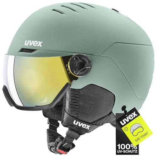 uvex Wanted Visor - robuster Skihelm für Damen und Herren - Filterkategorie 2 - optimierte Belüftung - Oxid Green matt - 58-61 cm uvex Wanted Visor - robuster Skihelm für Damen und Herren - Filterkategorie 2 - optimierte Belüftung - Oxid Green matt - 58-61 cm von Uvex