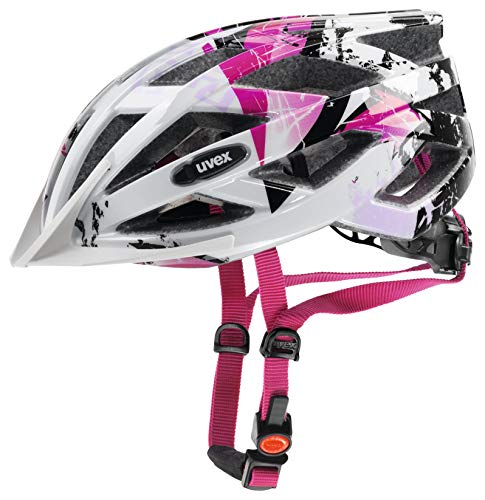 uvex air wing - leichter Allround-Helm für Damen und Herren - individuelle Größenanpassung - erweiterbar mit LED-Licht - white-pink - 56-60 cm von Uvex