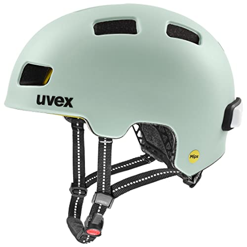 uvex city 4 MIPS - leichter City-Helm für Damen und Herren - MIPS-Sysytem - inkl. LED-Licht - light jade matt - 58-61 cm von Uvex