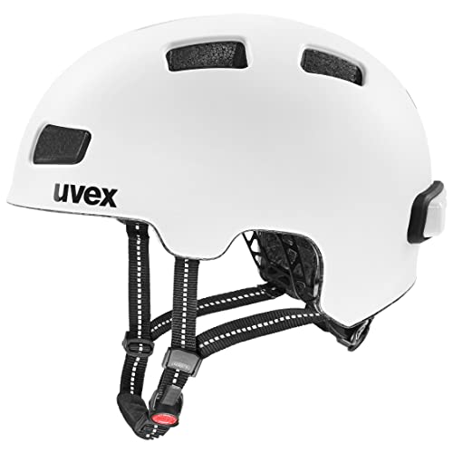 uvex city 4 reflex - leichter City-Helm für Damen und Herren - individuelle Größenanpassung - reflektierende Applikatoren - white matt - 56-61 cm von Uvex