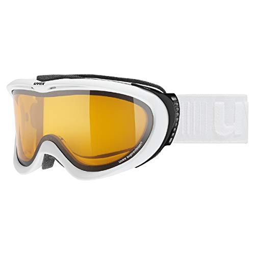 uvex comanche LGL - Skibrille für Damen und Herren - konstrastverstärkend - beschlagfrei - white/lasergold lite-clear - one size uvex comanche LGL - Skibrille für Damen und Herren - konstrastverstärkend - beschlagfrei - white/lasergold lite-clear - one size von Uvex