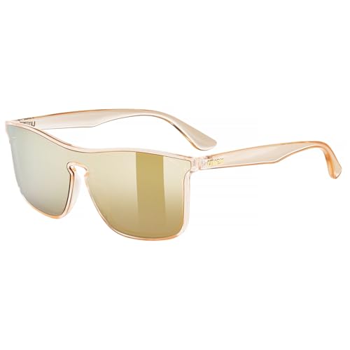 Uvex heyday - Sportbrille für Damen und Herren - starker Schutz vor Sonnenstrahlung - mirror - transparent gold/gold verspiegelt - one size Uvex heyday - Sportbrille für Damen und Herren - starker Schutz vor Sonnenstrahlung - mirror - transparent gold/gold verspiegelt - one size von Uvex