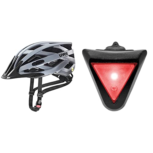 uvex i-vo cc MIPS - Leichter Allround-Helm für Damen und Herren - MIPS-Sysytem - individuelle Größenanpassung - Dove matt - 56-60 cm & Plug-in LED XB039 Licht - Black-red von Uvex