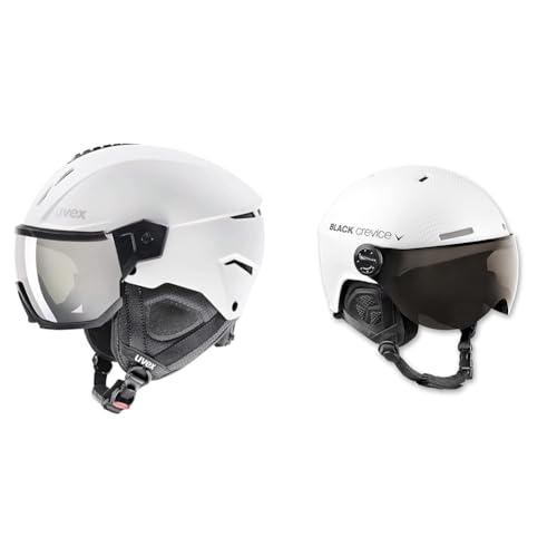 uvex instinct visor - Skihelm für Damen und Herren - mit Visier - individuelle Größenanpassung - white-black matt - 56-58 cm & Black Crevice Skihelm mit Visier, Gstaad, BCR143921, weiß Carbon, Gr. S/M uvex instinct visor - Skihelm für Damen und Herren - mit Visier - individuelle Größenanpassung - white-black matt - 56-58 cm & Black Crevice Skihelm mit Visier, Gstaad, BCR143921, weiß Carbon, Gr. S/M von Uvex