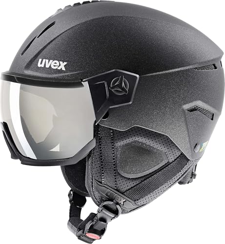 uvex instinct visor - robuster Skihelm für Damen und Herren - Filterkategorie 2 - optimierte Belüftung - black matt - 53-56 cm uvex instinct visor - robuster Skihelm für Damen und Herren - Filterkategorie 2 - optimierte Belüftung - black matt - 53-56 cm von uvex