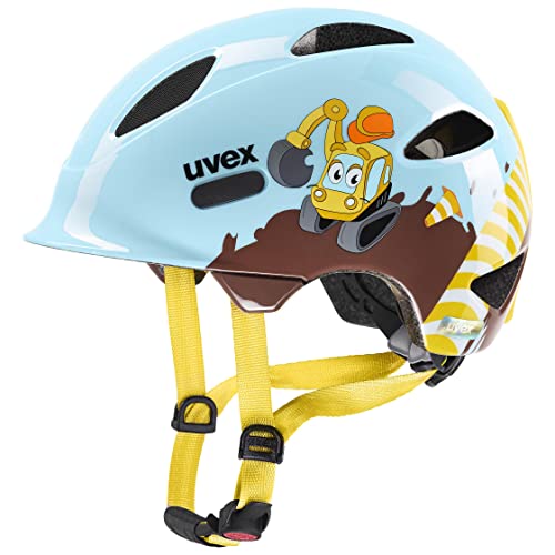 uvex oyo style - leichter Fahrradhelm für Kinder - individuelle Größenanpassung - erweiterbar mit LED-Licht - digger cloud - 45-50 cm von Uvex