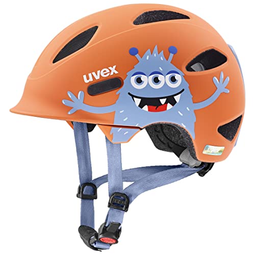 uvex oyo style - leichter Kinder-Helm - intergierter Seitenschutz - individuelle Größenanpassung - monster papaya matt - 56-61 cm von Uvex