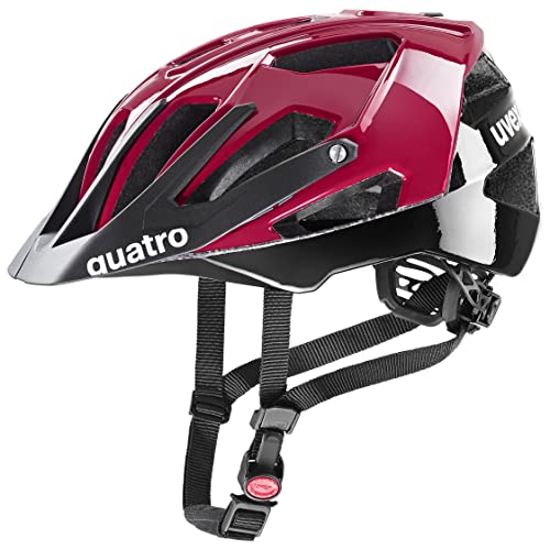 uvex Quatro - sicherer MTB-Helm für Damen und Herren - individuelle Größenanpassung - Verstellbarer Schirm - Ruby red-Black - 52-57 cm uvex Quatro - sicherer MTB-Helm für Damen und Herren - individuelle Größenanpassung - Verstellbarer Schirm - Ruby red-Black - 52-57 cm von Uvex