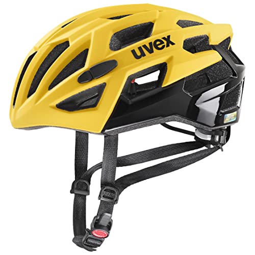 uvex race 7 - sicherer Performance-Helm für Damen und Herren - individuelle Größenanpassung - optimierte Belüftung - sunbee-black matt - 51-55 cm von Uvex