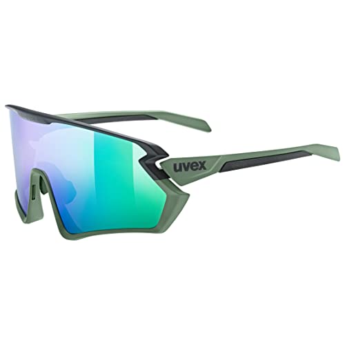 uvex sportstyle 231 2.0 - Sportbrille für Damen und Herren - beschlagfrei - druckfreier Tragekomfort & perfekter Halt - moss green-black/green - one size von Uvex