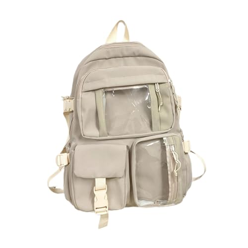 UxicRuya Rucksack für Mädchen, verstellbare Träger, lässiger Tagesrucksack für Teenager, College, Beige von UxicRuya