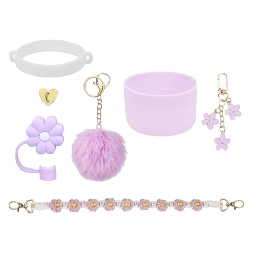 UxicRuya Tassenzubehör Set, Tassenanhänger Set, Schlüsselanhänger Anhänger, Modischer Schlüsselanhänger, Tassenketten Set für Rucksack, Lila UxicRuya Tassenzubehör Set, Tassenanhänger Set, Schlüsselanhänger Anhänger, Modischer Schlüsselanhänger, Tassenketten Set für Rucksack, Lila von UxicRuya