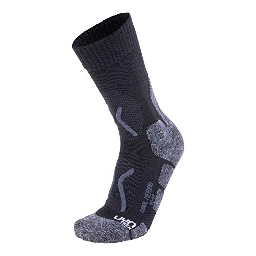 UYN Herren Cool Merino Trekking Herren Socke, Black/Grey Melange, 39-41 EU UYN Herren Cool Merino Trekking Herren Socke, Black/Grey Melange, 39-41 EU von UYN