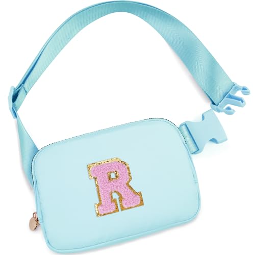 Gürteltasche für Mädchen und Damen, Umhängetasche, Hüfttasche, personalisierte Bauchtasche, Blau, R von Uygafly