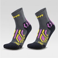 2er Pack UYN Approach Mid Trekkingsocken Damen G190 - grey/yellow 35-36 2er Pack UYN Approach Mid Trekkingsocken Damen G190 - grey/yellow 35-36 von Uyn