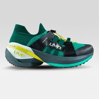 UYN 6Sense Trailrunning-Schuhe mit grüner Sohle Herren H036 - anthracite/deep lake 40 von Uyn
