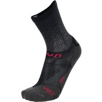 UYN Aero Fahrradsocken Damen black/raspberry 39-40 von Uyn